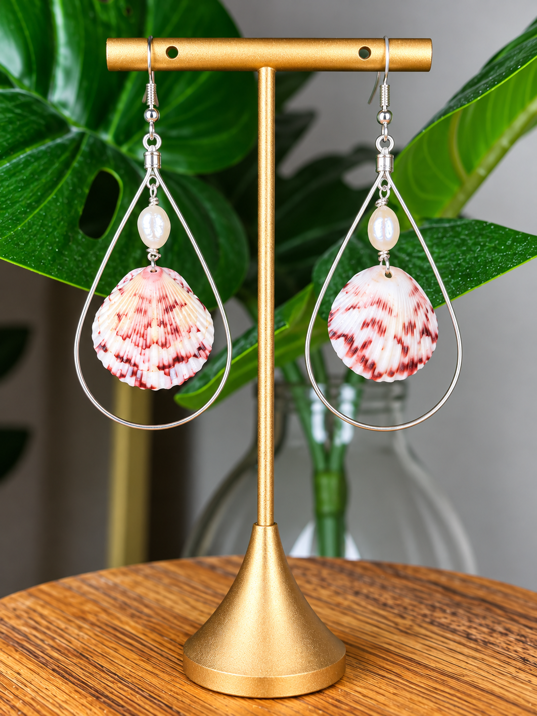 Seashell Teardrop Earrings