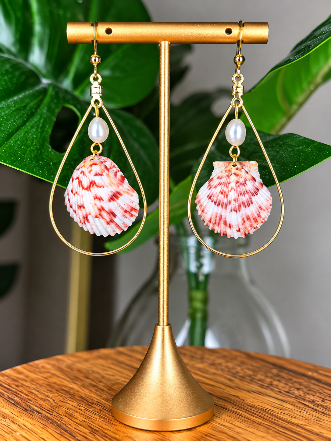 Seashell Teardrop Earrings